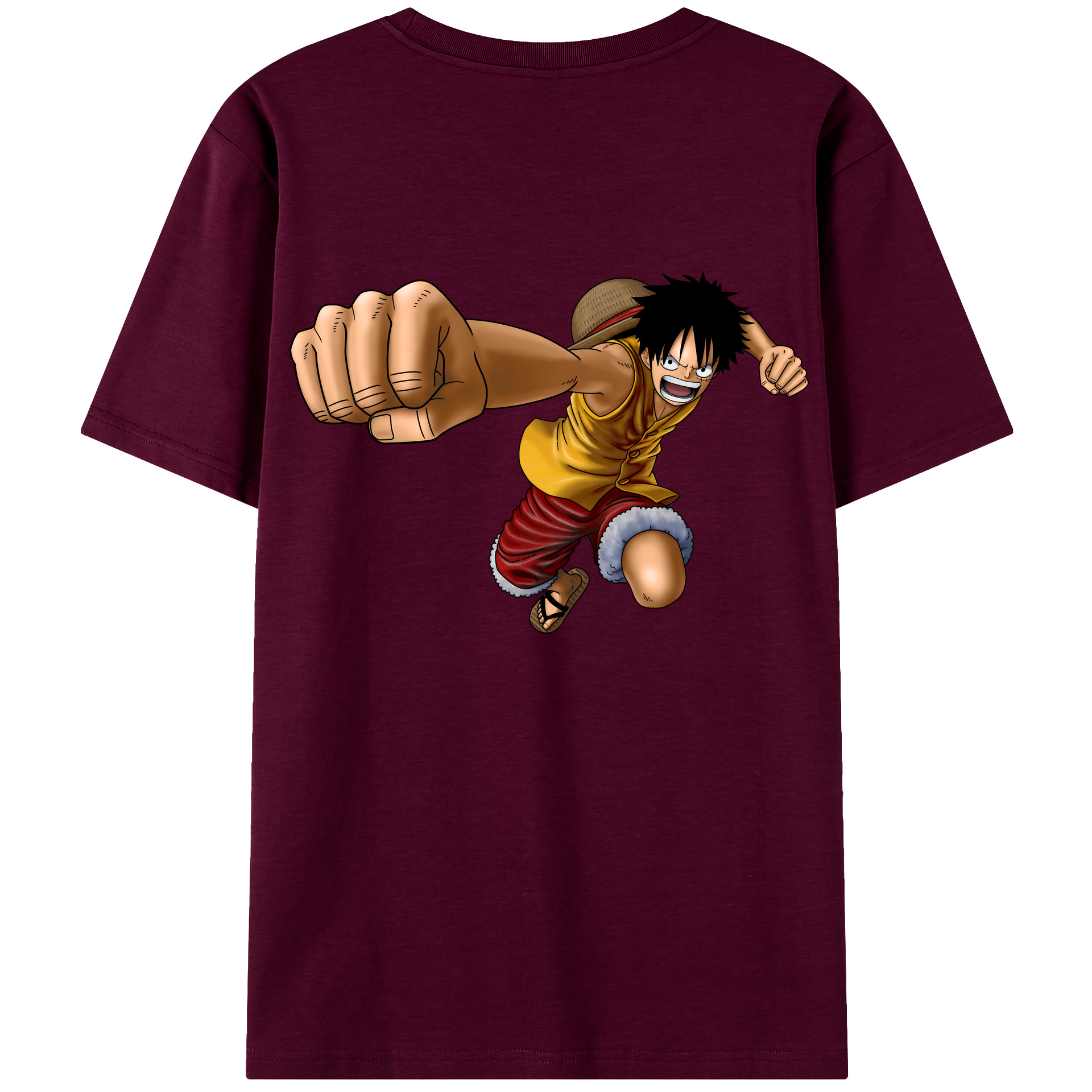 ワンピース モンキー・D・ルフィ ONE PIECE Monkey D. Luffy レディース半袖Tシャツ(バックプリント)